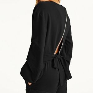 COPY - Culpos x INC Women's Black Cutout-Back Long-Sleeve